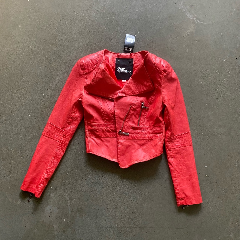 NWT red moto jacket